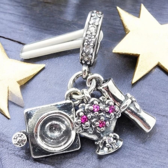 Graduation Charm Flowers Diploma S925 Sterling Silver Bracelet Graduate Gift NEW - Picture 2 of 9